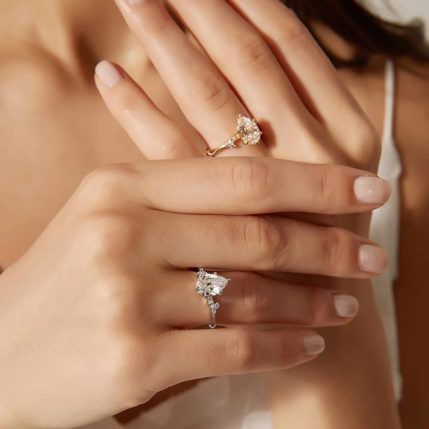 2CT Pear Shaped Engagement Ring