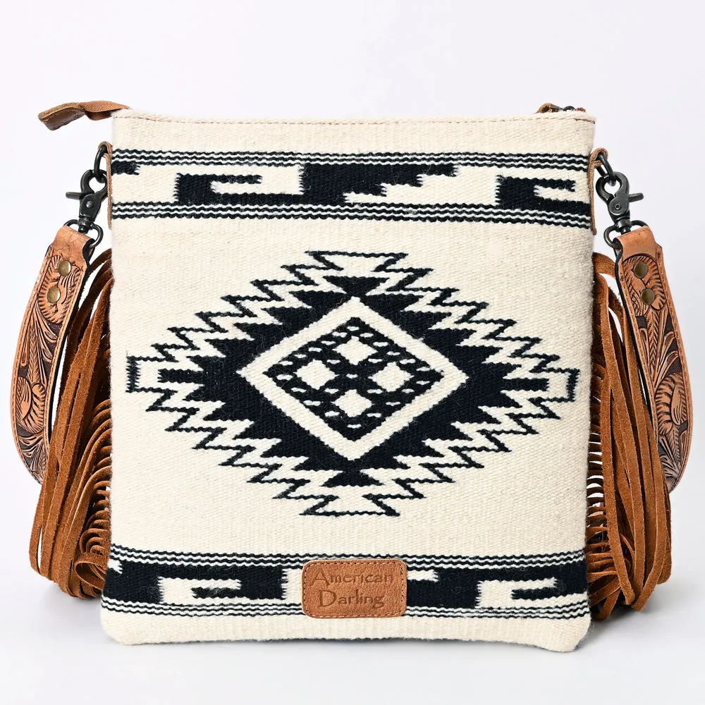 ADBGS192BW American Darling Hand Tooled Saddle Blanket Genuine Leather Women Bag Western Handbag Purse
