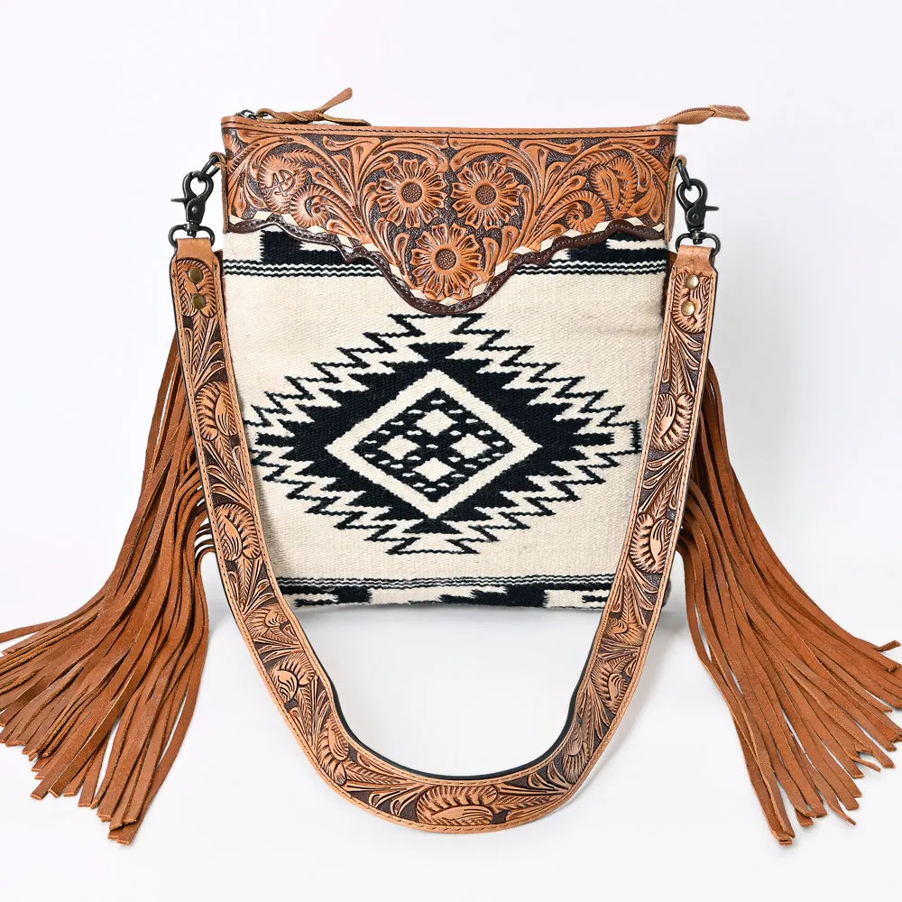 ADBGS192BW American Darling Hand Tooled Saddle Blanket Genuine Leather Women Bag Western Handbag Purse