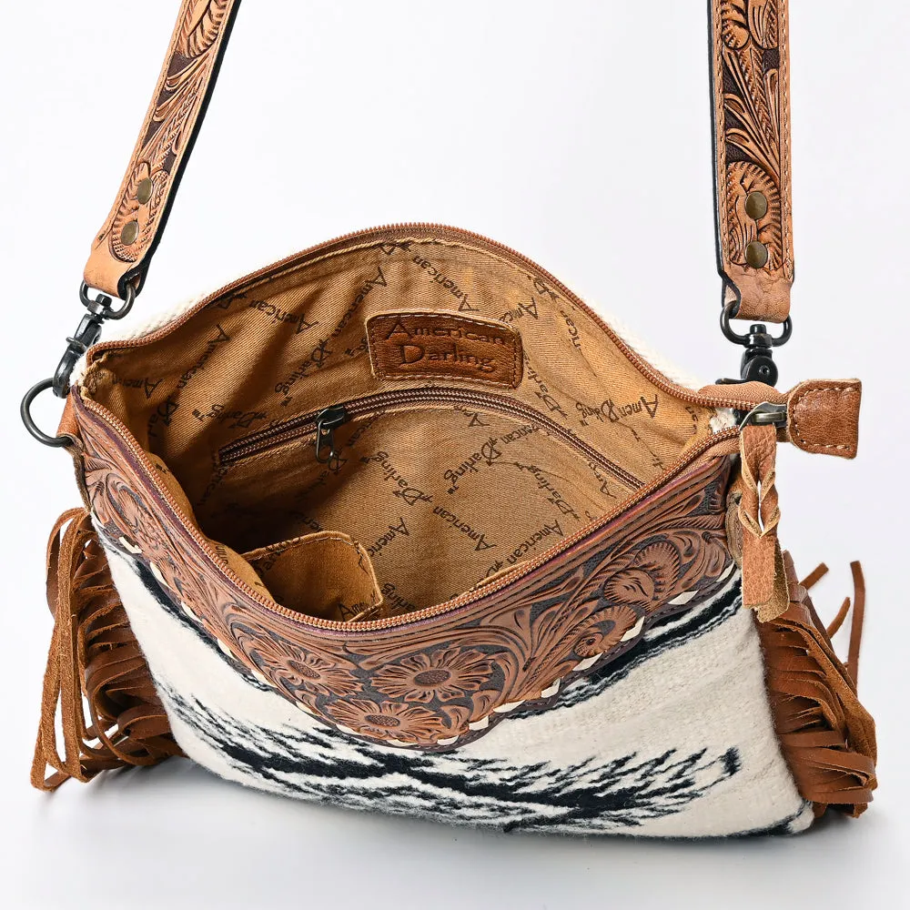 ADBGS192BW American Darling Hand Tooled Saddle Blanket Genuine Leather Women Bag Western Handbag Purse