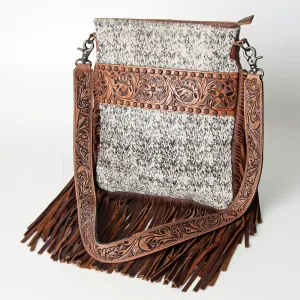 ADBGS192I American Darling Hand Tooled Hair On Genuine Leather Women Bag Western Handbag Purse