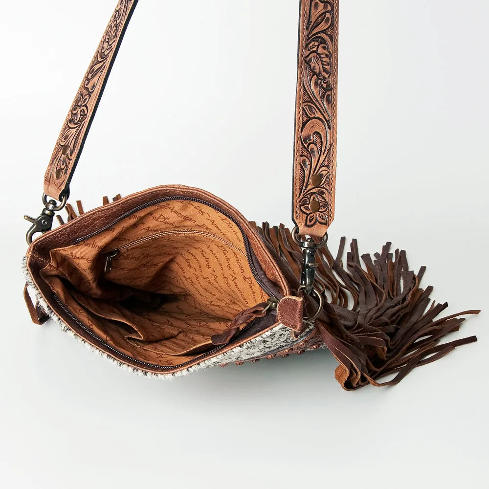 ADBGS192I American Darling Hand Tooled Hair On Genuine Leather Women Bag Western Handbag Purse