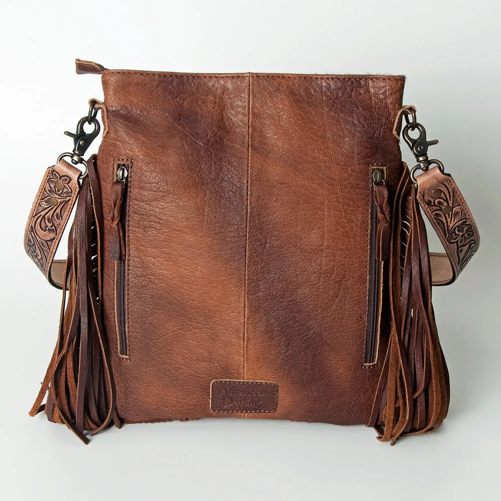 ADBGS192I American Darling Hand Tooled Hair On Genuine Leather Women Bag Western Handbag Purse