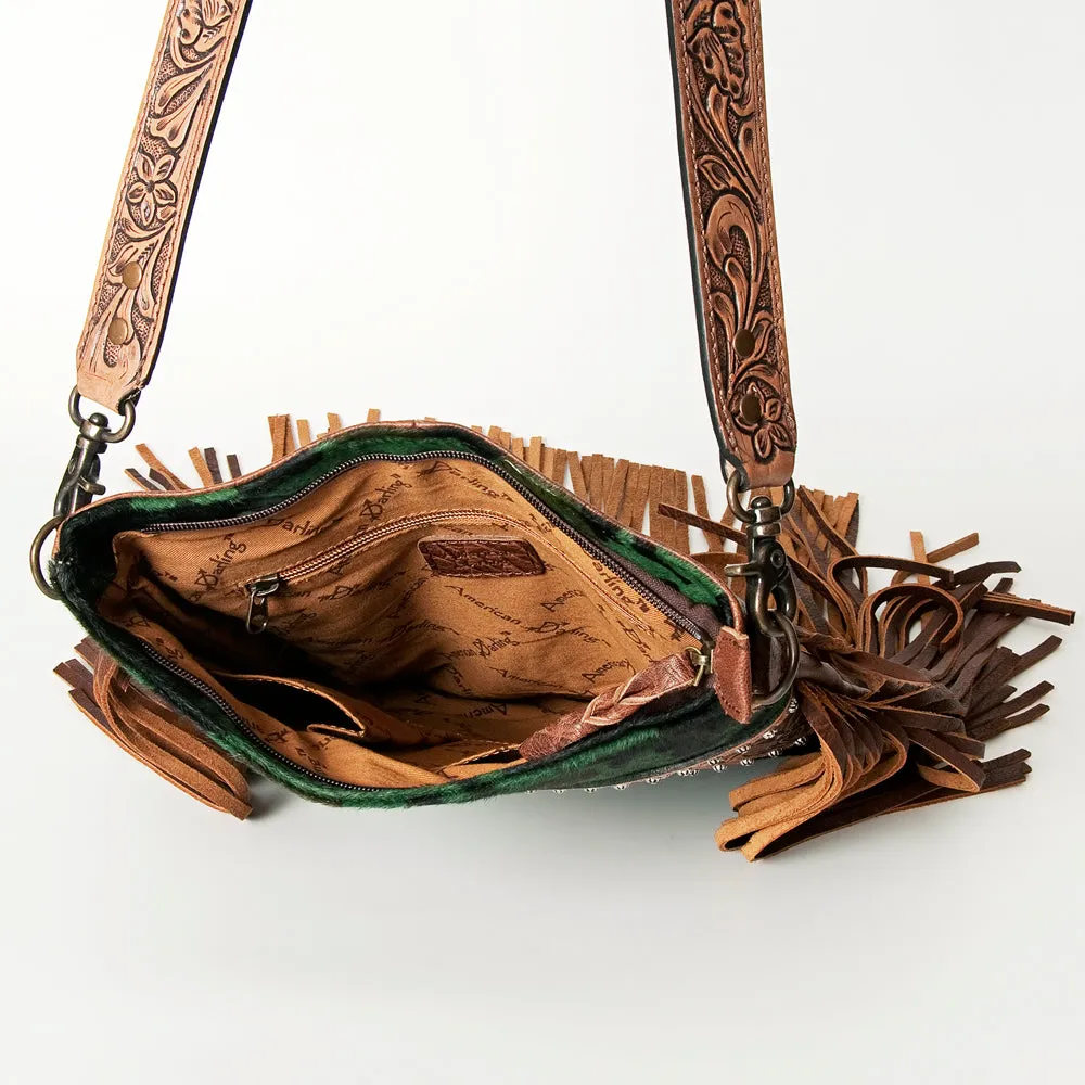 ADBGS192W American Darling Hand Tooled Hair On Genuine Leather Women Bag Western Handbag Purse