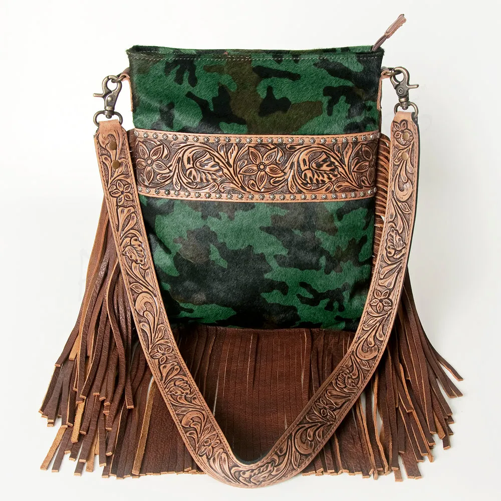 ADBGS192W American Darling Hand Tooled Hair On Genuine Leather Women Bag Western Handbag Purse