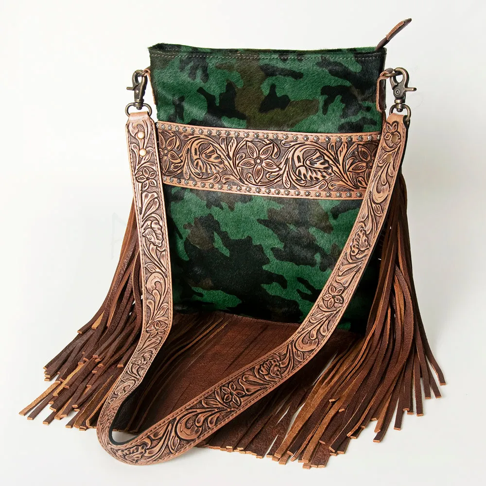 ADBGS192W American Darling Hand Tooled Hair On Genuine Leather Women Bag Western Handbag Purse