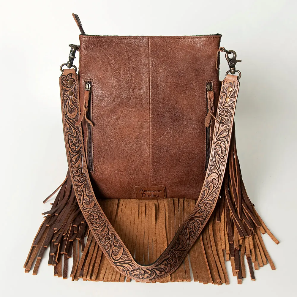 ADBGS192W American Darling Hand Tooled Hair On Genuine Leather Women Bag Western Handbag Purse