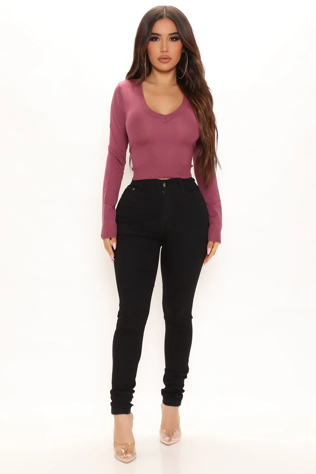 Always There Long Sleeve Top - Mauve