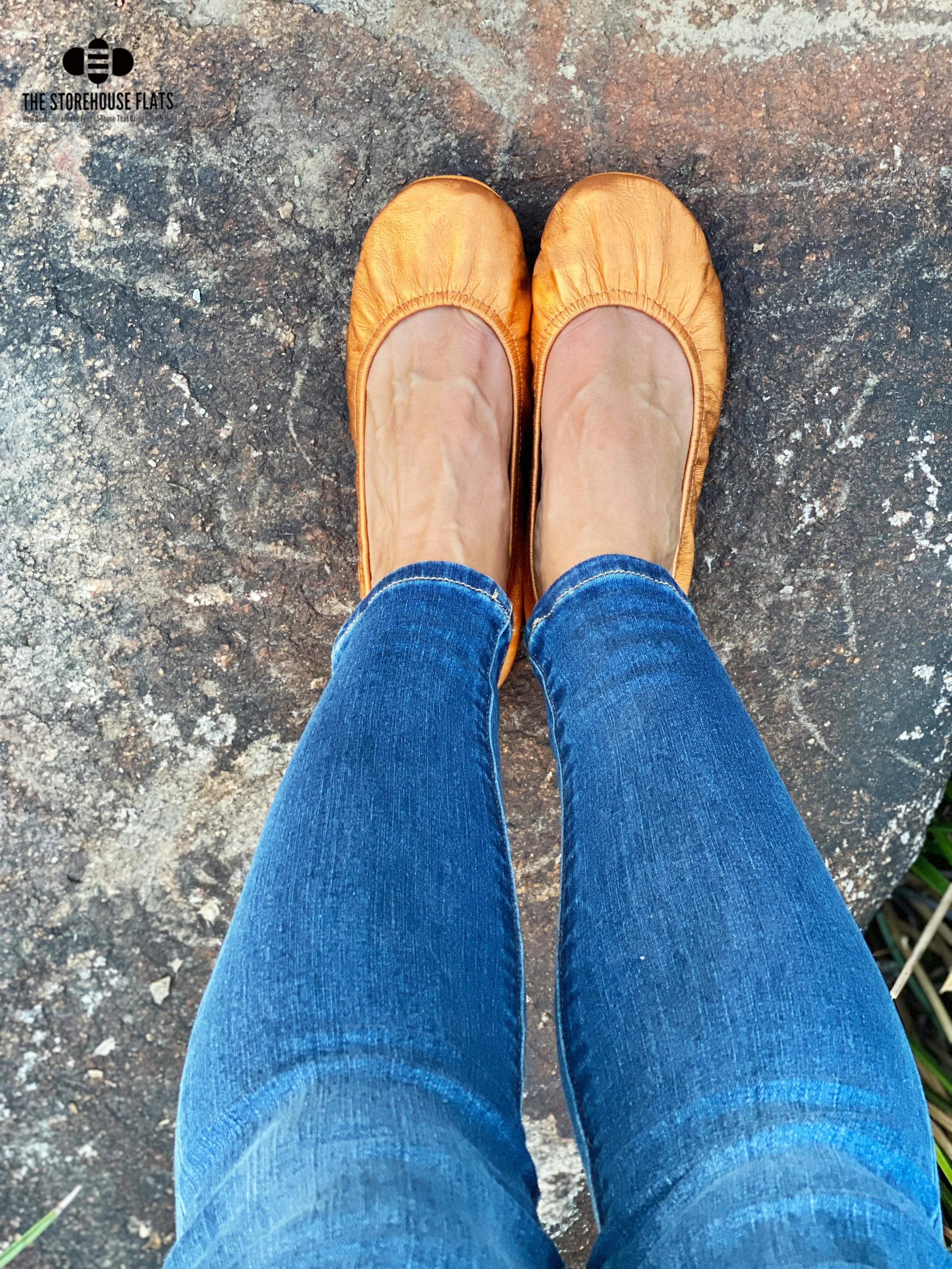 Amber Rush Leather Flats - Storehouse Flats