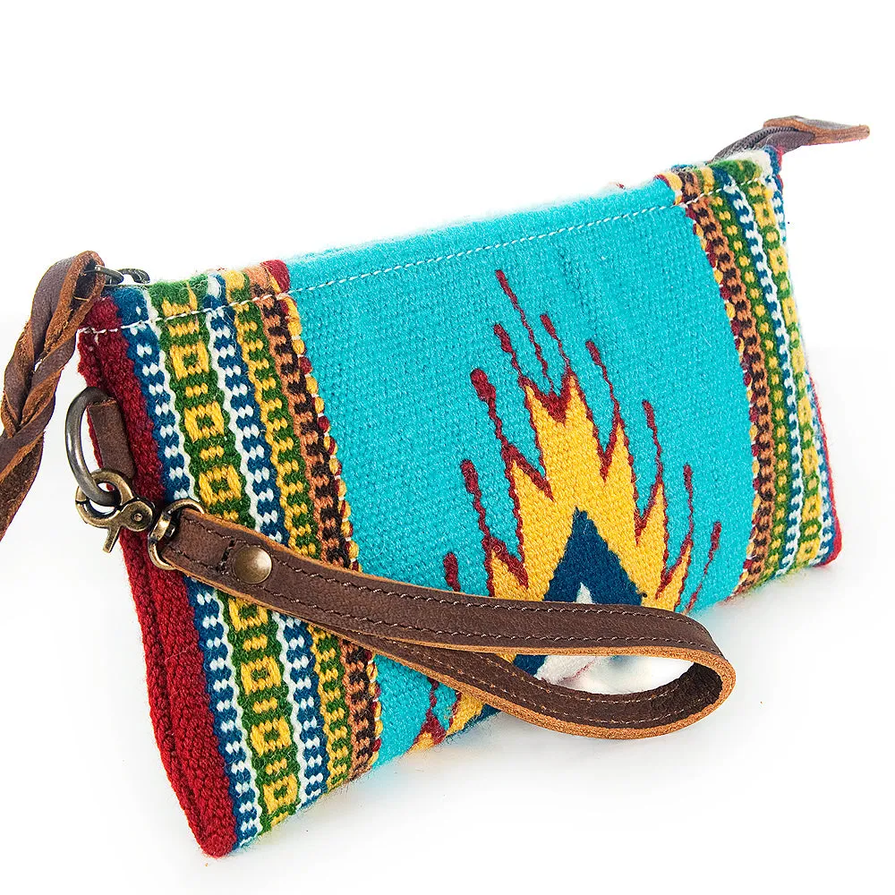 American Darling ADBG344C Wristlet Saddle Blanket Genuine Leather Women Bag Western Handbag Purse