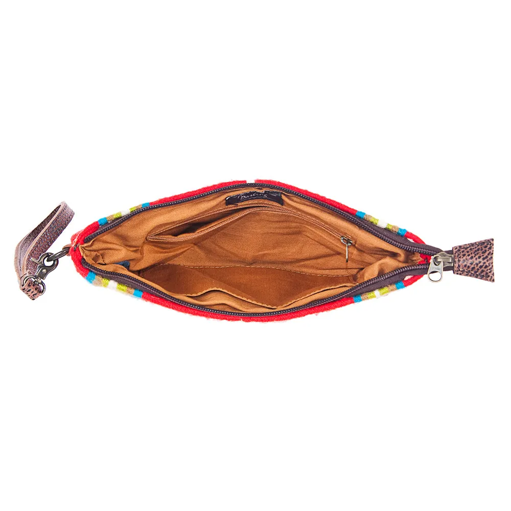 American Darling ADBG344DAR3 Wristlet Saddle Blanket Genuine Leather Women Bag Western Handbag Purse