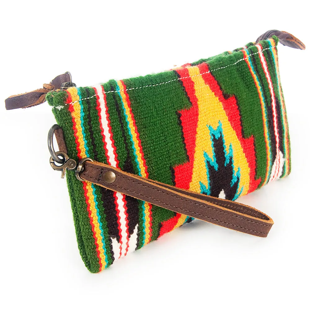 American Darling ADBG344G Wristlet Saddle Blanket Genuine Leather Women Bag Western Handbag Purse