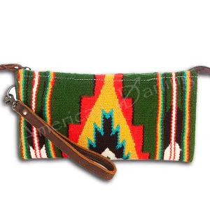American Darling ADBG344G Wristlet Saddle Blanket Genuine Leather Women Bag Western Handbag Purse