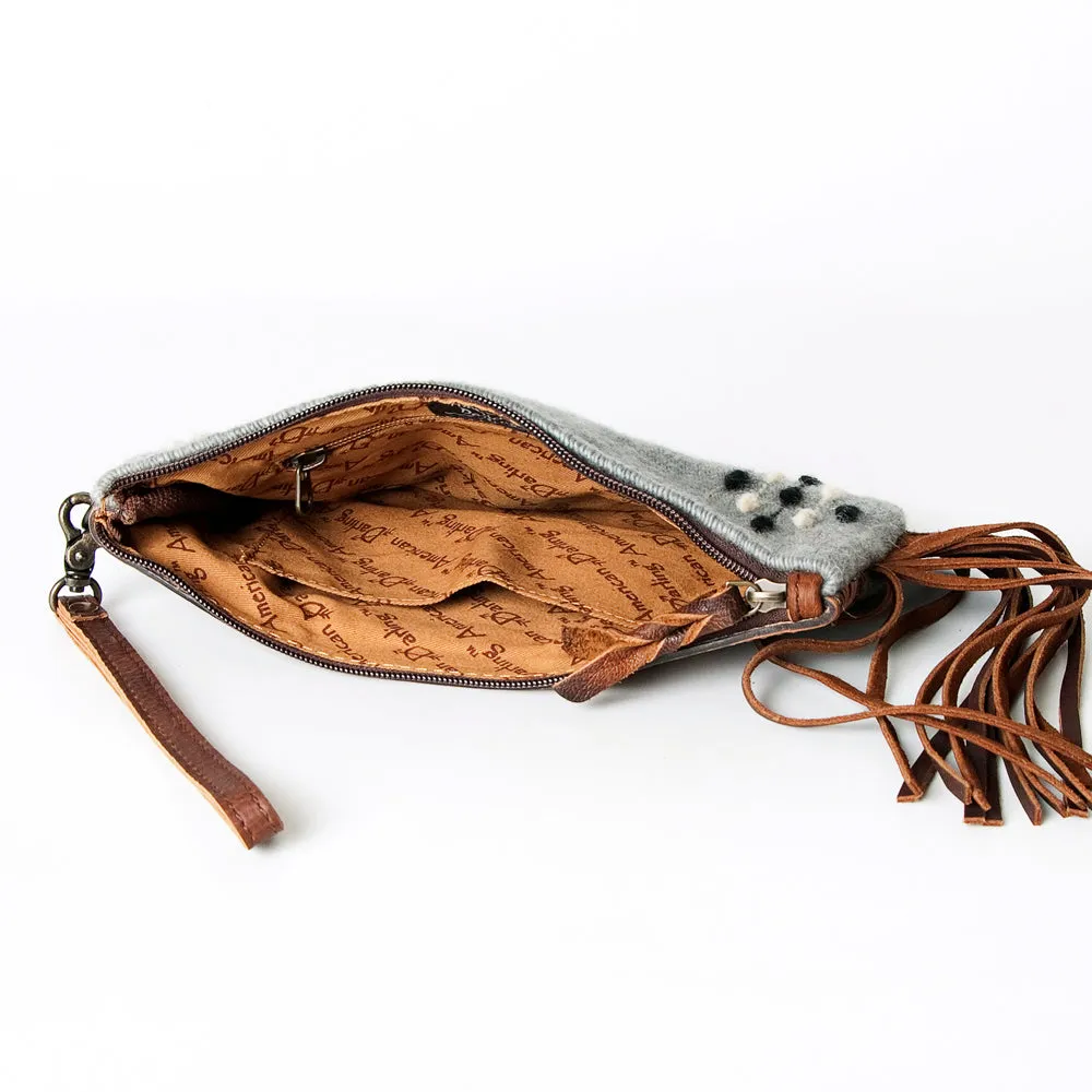 American Darling ADBG344N Wristlet Hand Tooled Saddle Blanket Genuine Leather Women Bag Western Handbag Purse