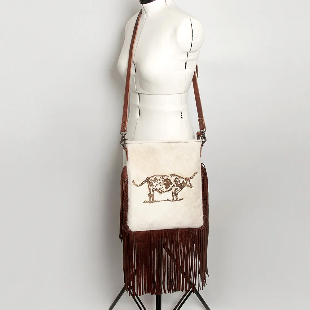 American Darling ADBGS192AG Messenger Hair-On Genuine Leather Women Bag Western Handbag Purse