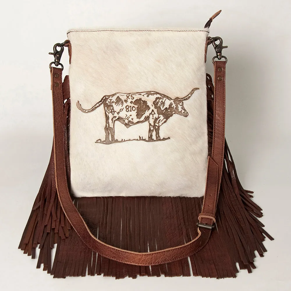 American Darling ADBGS192AG Messenger Hair-On Genuine Leather Women Bag Western Handbag Purse