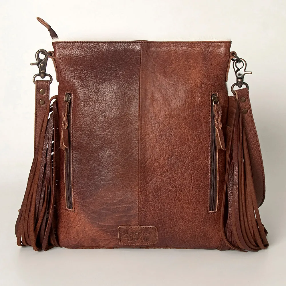 American Darling ADBGS192AG Messenger Hair-On Genuine Leather Women Bag Western Handbag Purse