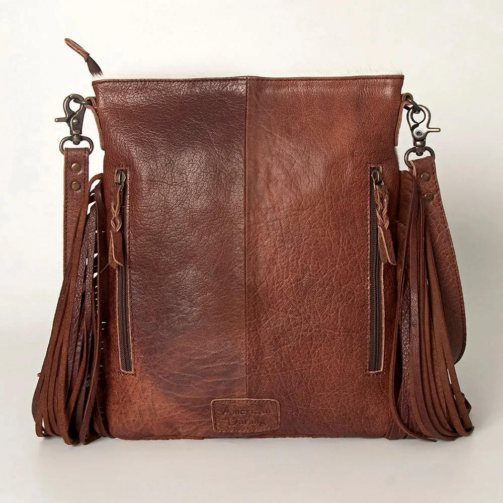 American Darling ADBGS192AJ Messenger Hair-On Genuine Leather Women Bag Western Handbag Purse