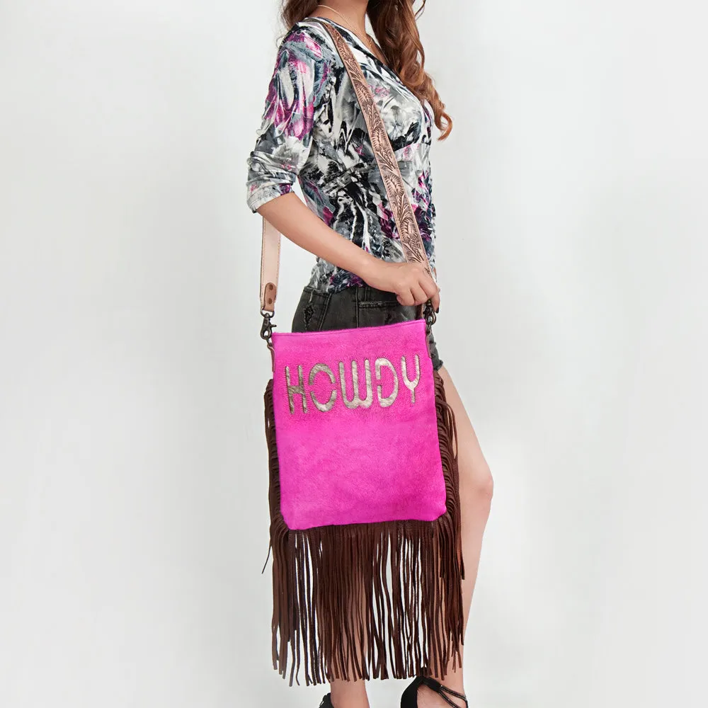American Darling ADBGS192AT Messenger Hair-On Genuine Leather Women Bag Western Handbag Purse