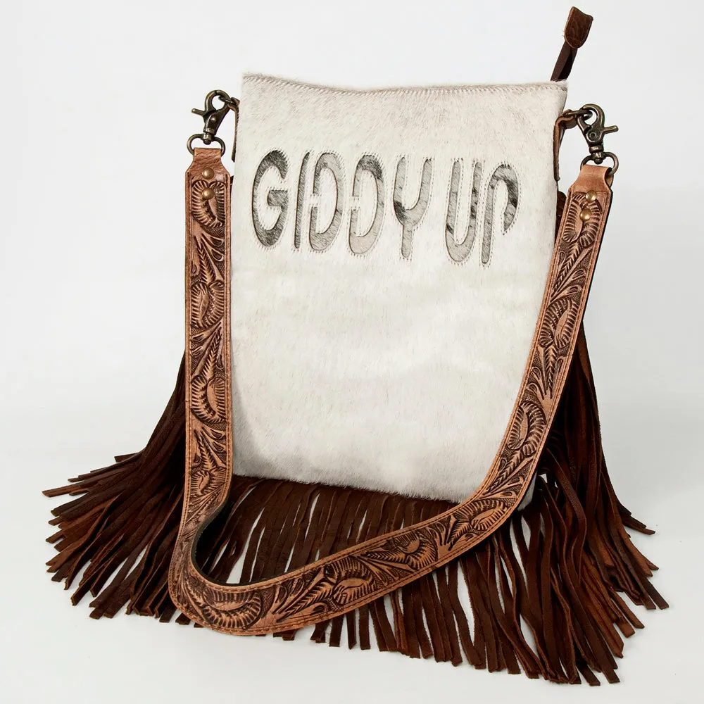 American Darling ADBGS192AW Messenger Hair-On Genuine Leather Women Bag Western Handbag Purse