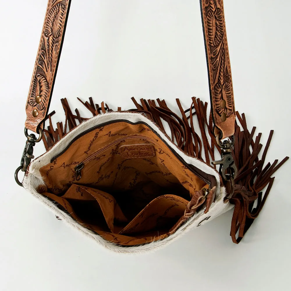 American Darling ADBGS192AW Messenger Hair-On Genuine Leather Women Bag Western Handbag Purse