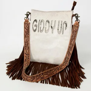 American Darling ADBGS192AW Messenger Hair-On Genuine Leather Women Bag Western Handbag Purse