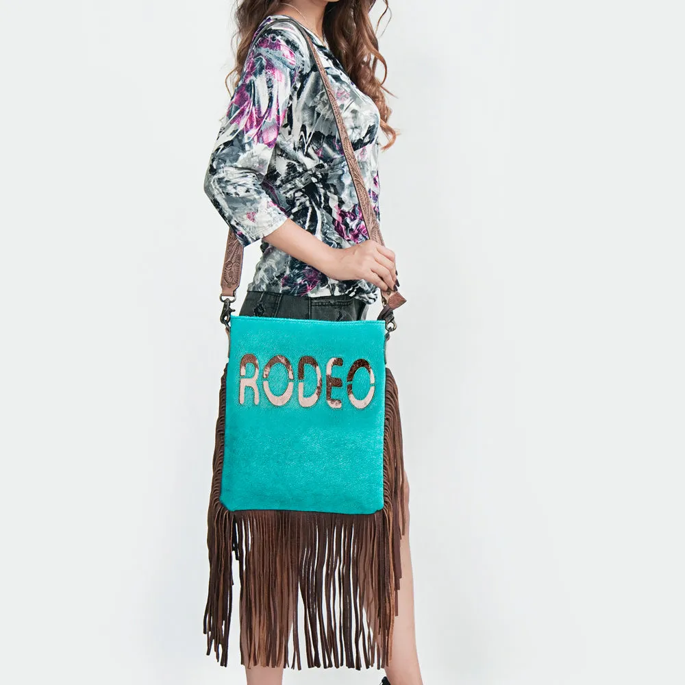 American Darling ADBGS192BD Messenger Hair-On Genuine Leather Women Bag Western Handbag Purse