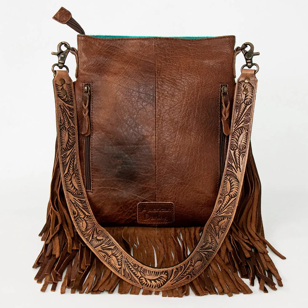 American Darling ADBGS192BD Messenger Hair-On Genuine Leather Women Bag Western Handbag Purse
