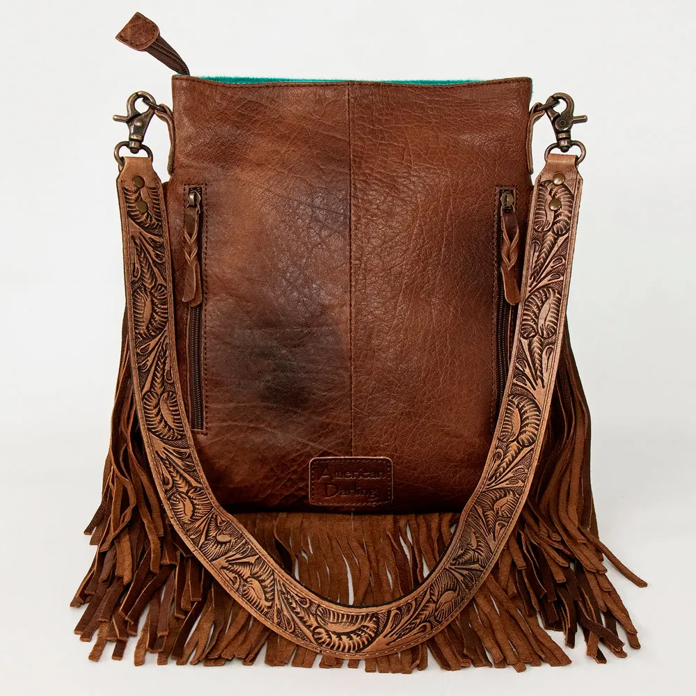 American Darling ADBGS192BE Messenger Hair-On Genuine Leather Women Bag Western Handbag Purse