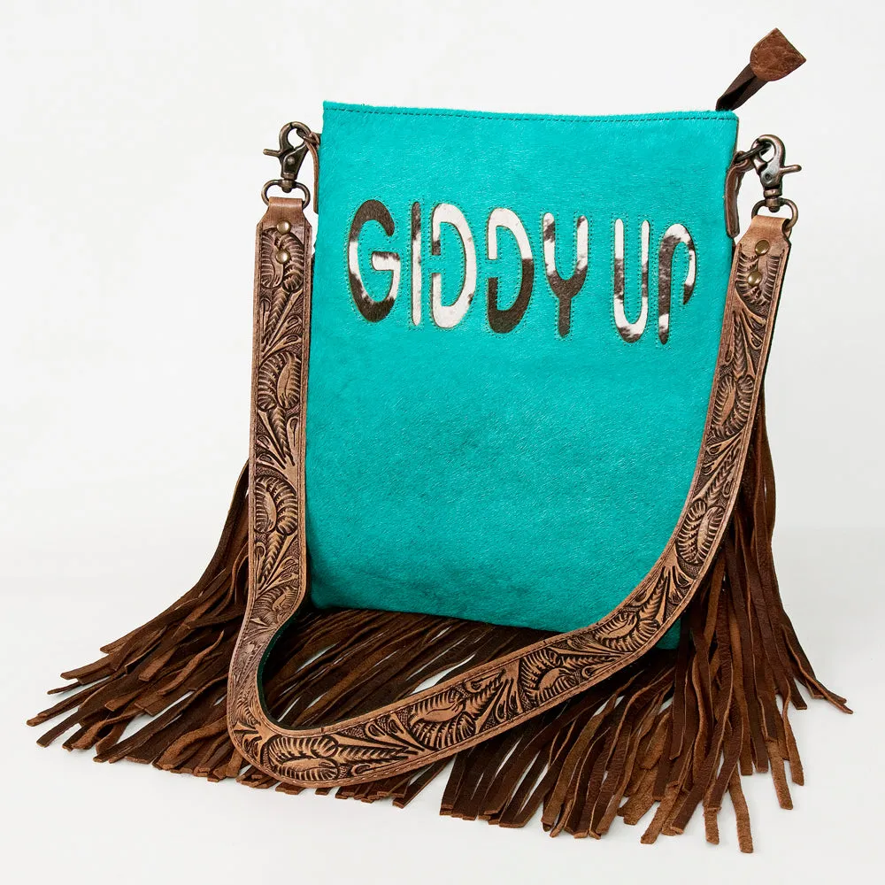 American Darling ADBGS192BE Messenger Hair-On Genuine Leather Women Bag Western Handbag Purse