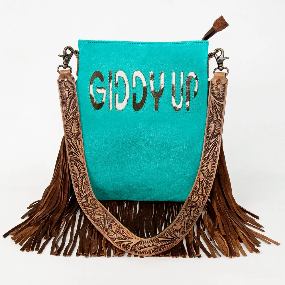 American Darling ADBGS192BE Messenger Hair-On Genuine Leather Women Bag Western Handbag Purse