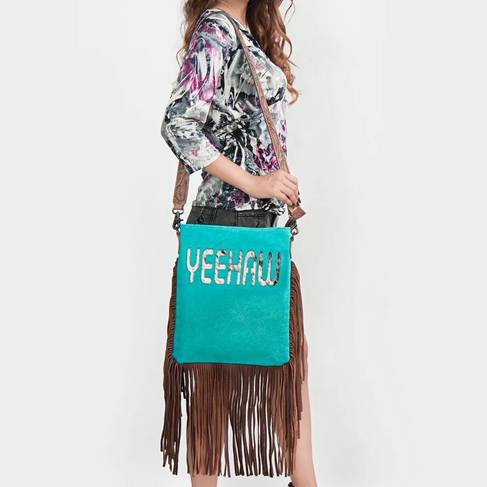 American Darling ADBGS192BG Messenger Hair-On Genuine Leather Women Bag Western Handbag Purse