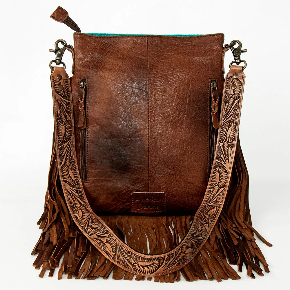 American Darling ADBGS192BG Messenger Hair-On Genuine Leather Women Bag Western Handbag Purse