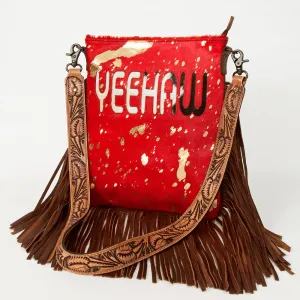 American Darling ADBGS192BJ Messenger Hair-On Genuine Leather Women Bag Western Handbag Purse