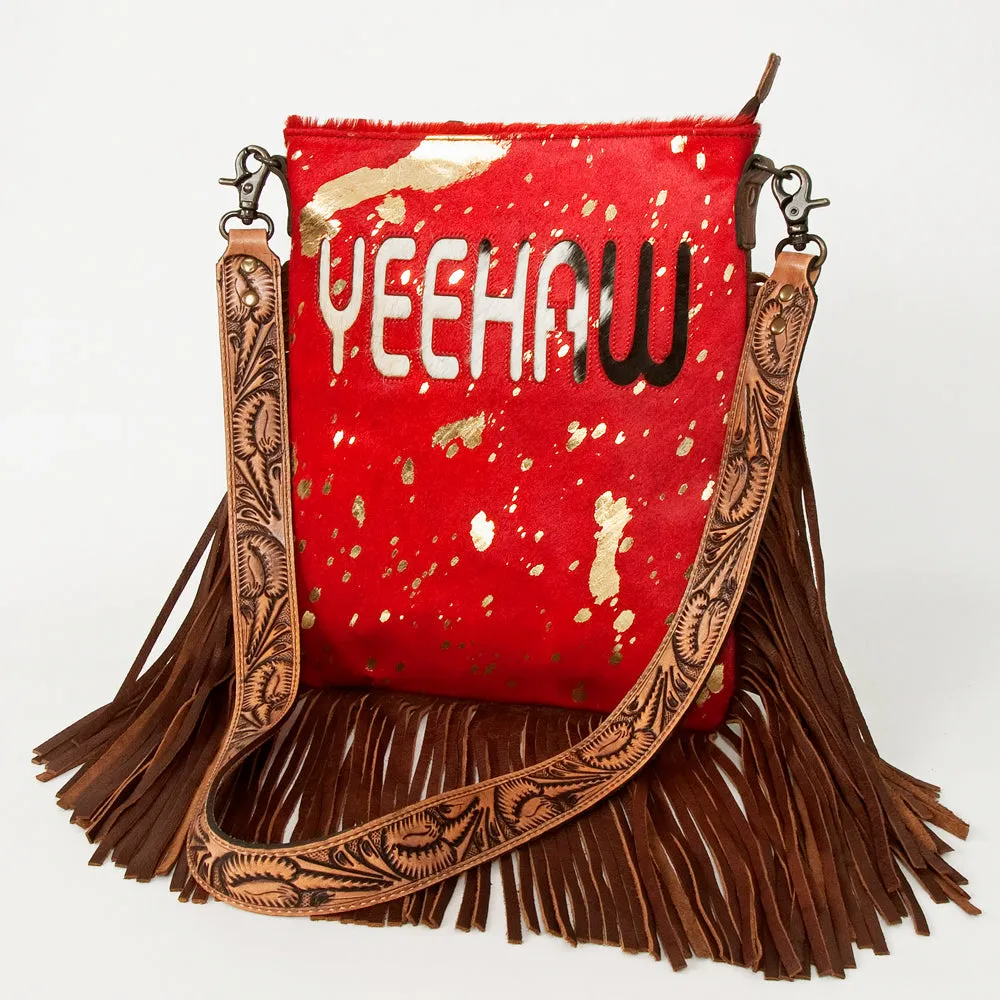 American Darling ADBGS192BJ Messenger Hair-On Genuine Leather Women Bag Western Handbag Purse