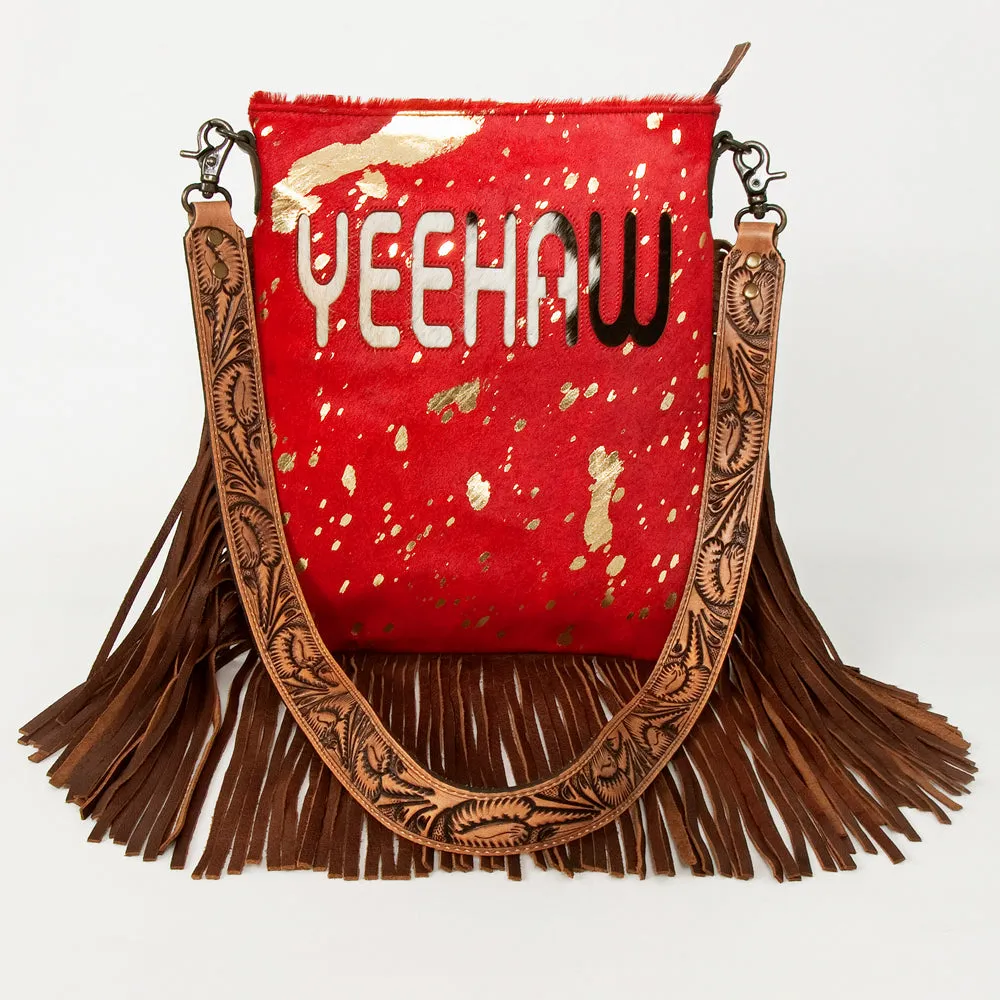 American Darling ADBGS192BJ Messenger Hair-On Genuine Leather Women Bag Western Handbag Purse