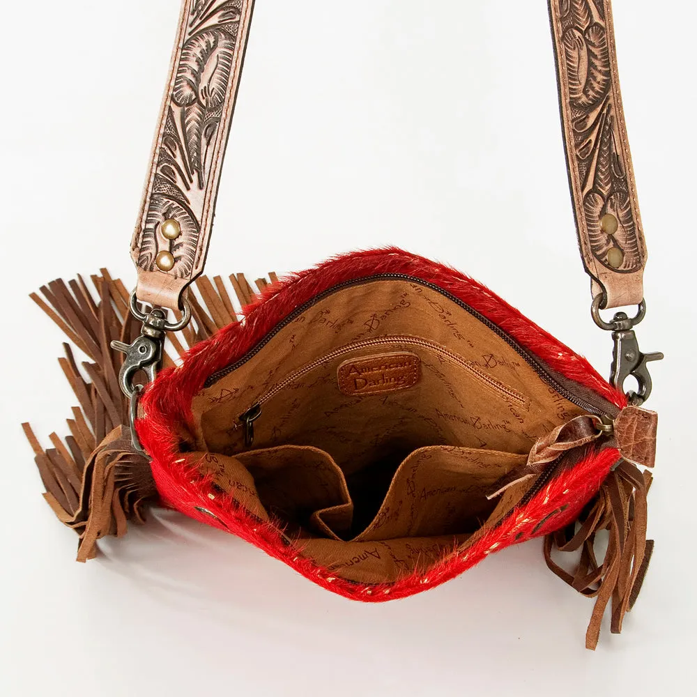 American Darling ADBGS192BJ Messenger Hair-On Genuine Leather Women Bag Western Handbag Purse