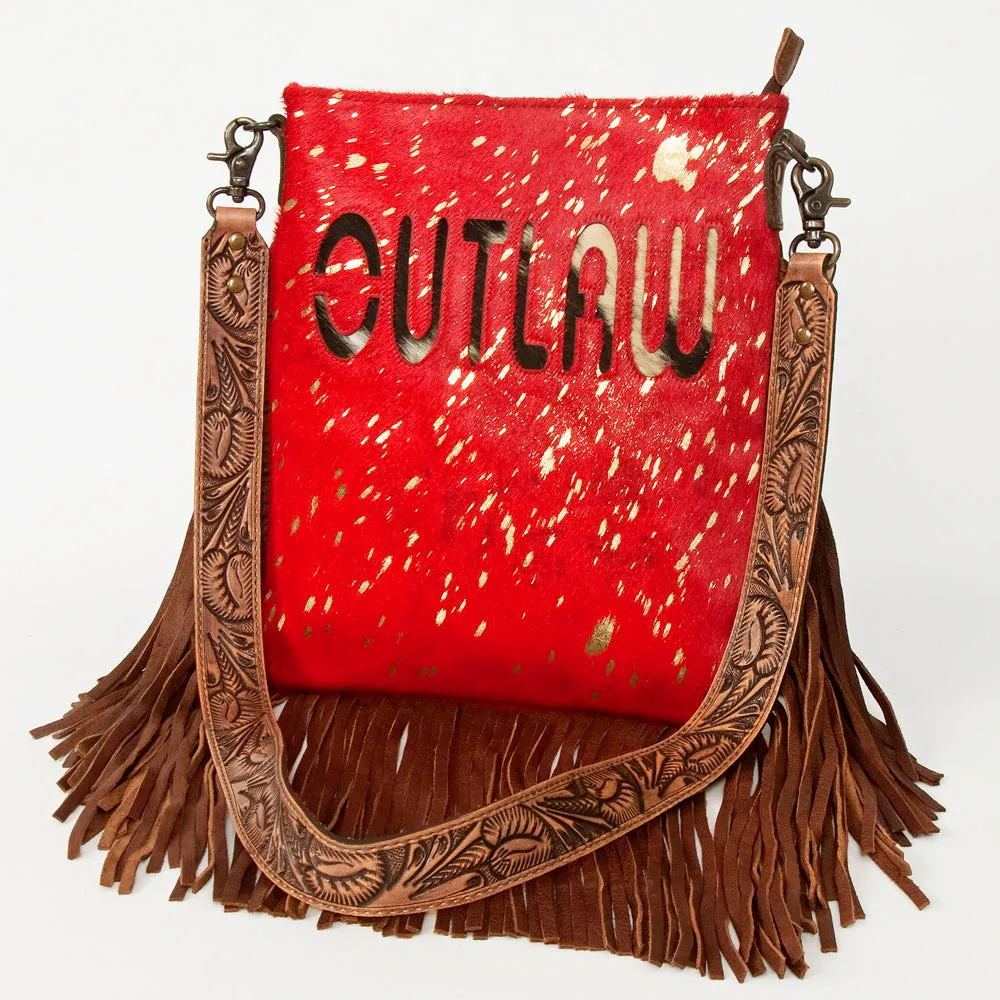 American Darling ADBGS192BK Messenger Hair-On Genuine Leather Women Bag Western Handbag Purse