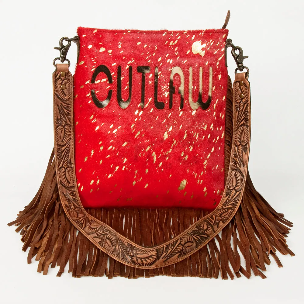 American Darling ADBGS192BK Messenger Hair-On Genuine Leather Women Bag Western Handbag Purse