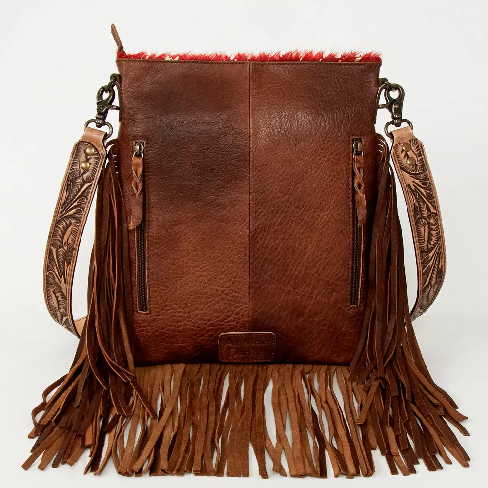 American Darling ADBGS192BK Messenger Hair-On Genuine Leather Women Bag Western Handbag Purse