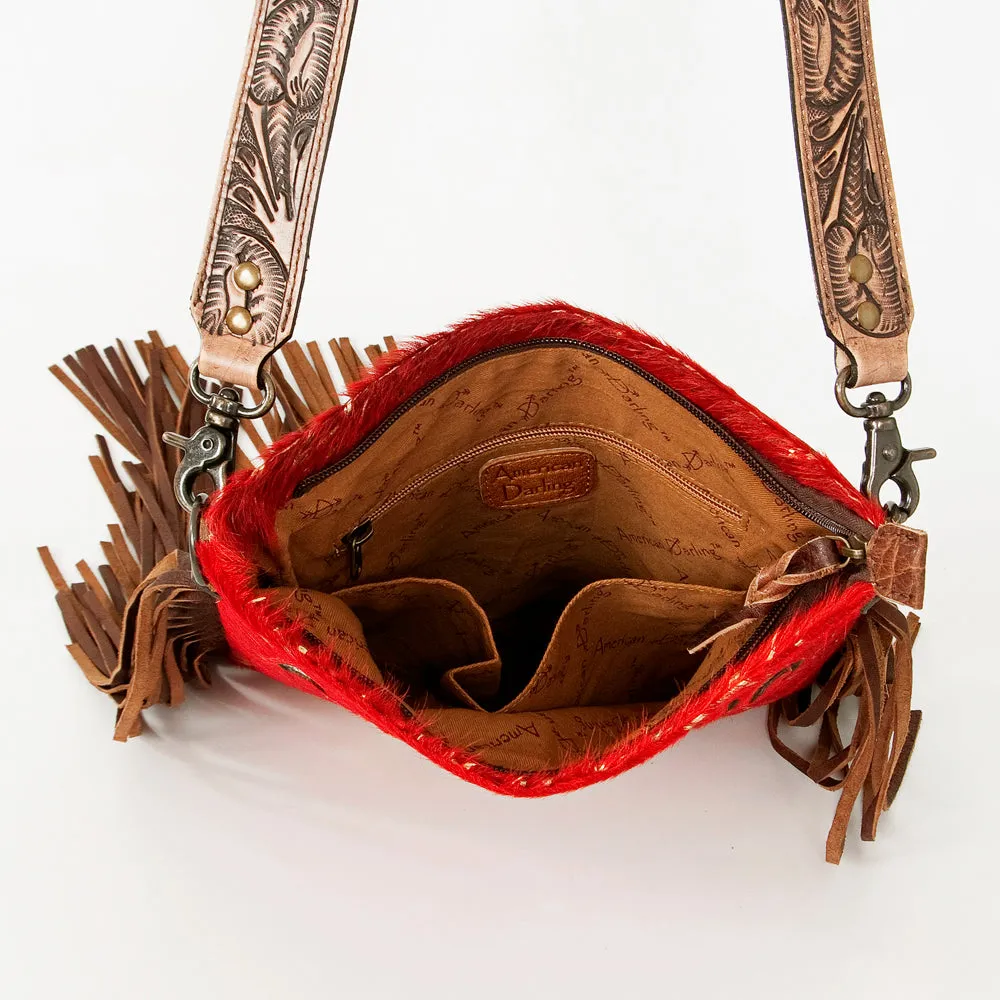 American Darling ADBGS192BK Messenger Hair-On Genuine Leather Women Bag Western Handbag Purse