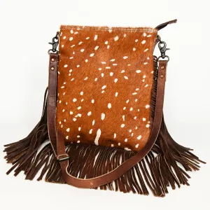 American Darling ADBGS192BQ Messenger Hair-On Genuine Leather Women Bag Western Handbag Purse
