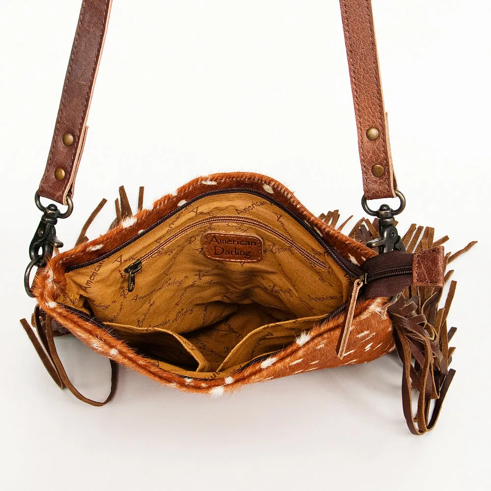 American Darling ADBGS192BQ Messenger Hair-On Genuine Leather Women Bag Western Handbag Purse