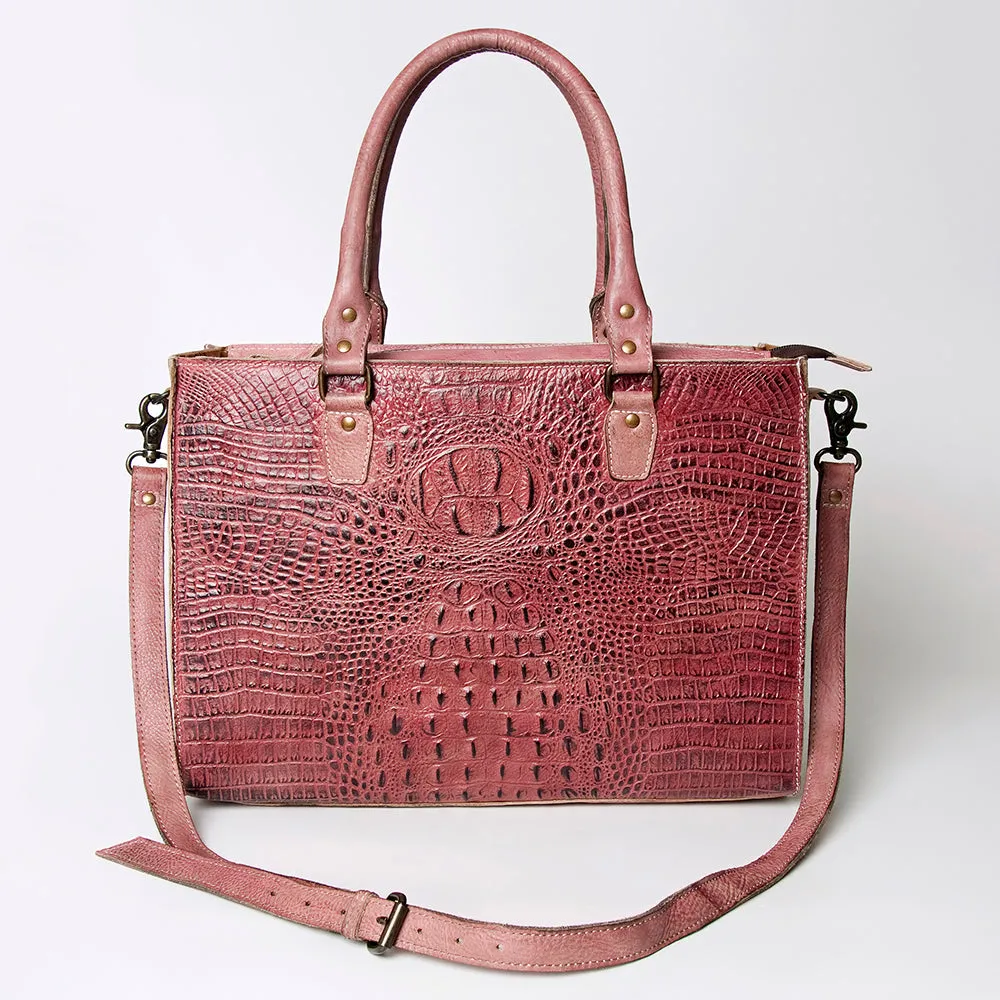 American Darling Briefcase Hand Tooled Genuine Leather Women Bag Western Handbag Purse