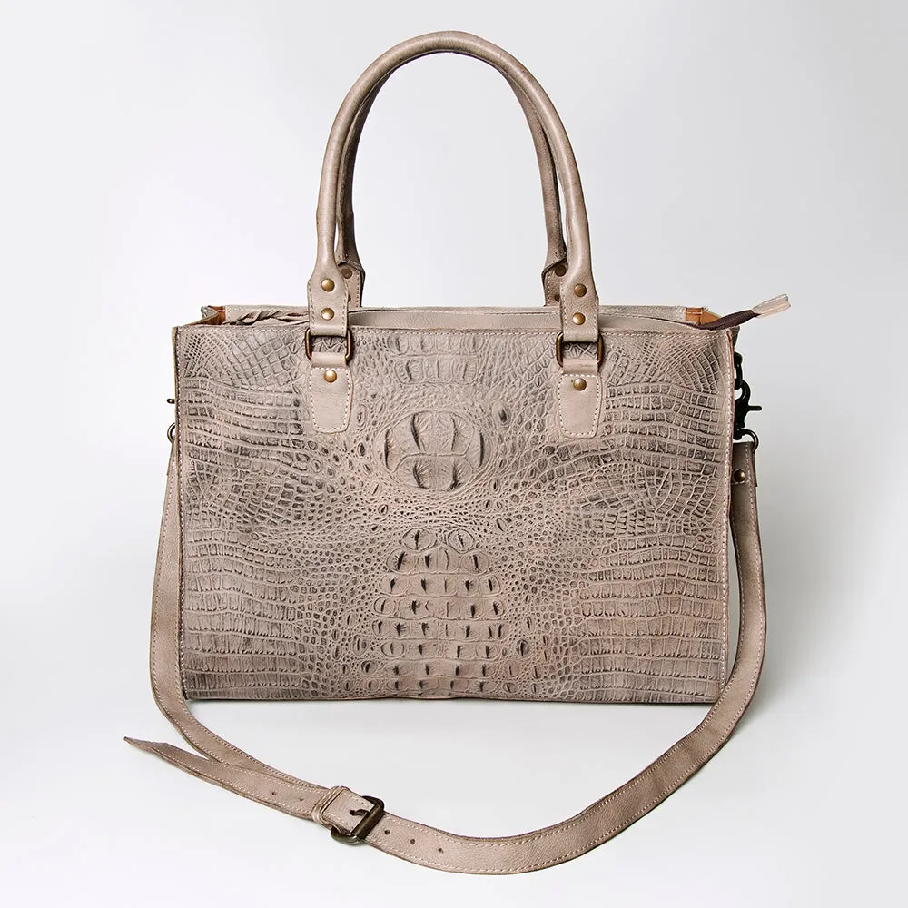 American Darling Briefcase Hand Tooled Genuine Leather Women Bag Western Handbag Purse