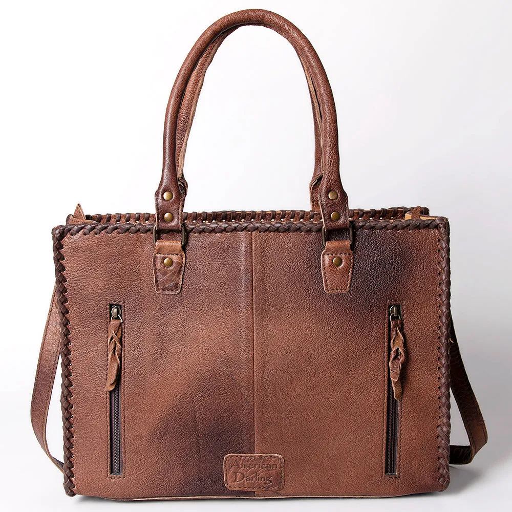 American Darling Briefcase Hand Tooled Genuine Leather Women Bag Western Handbag Purse