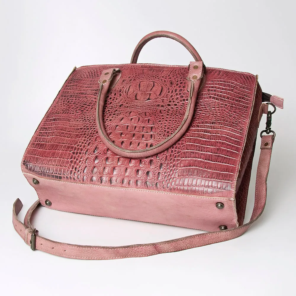 American Darling Briefcase Hand Tooled Genuine Leather Women Bag Western Handbag Purse