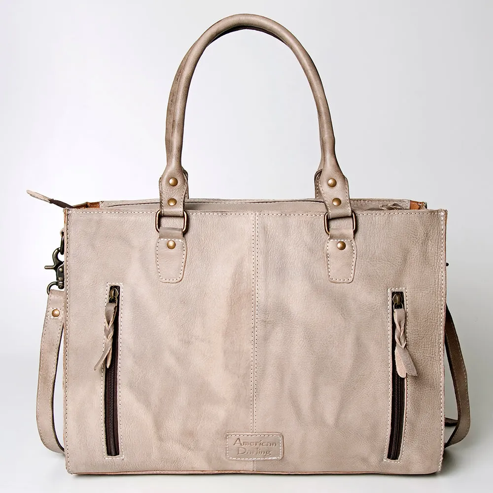 American Darling Briefcase Hand Tooled Genuine Leather Women Bag Western Handbag Purse