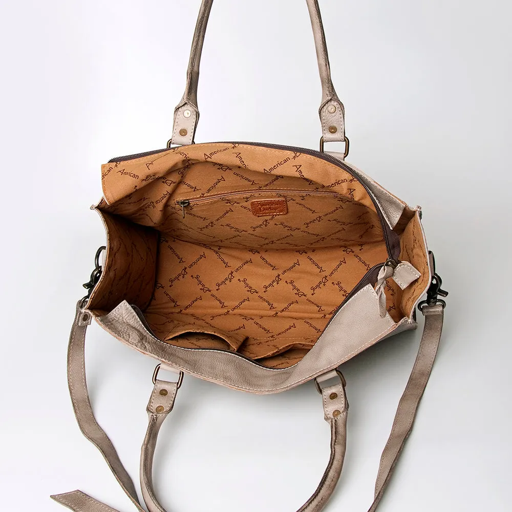 American Darling Briefcase Hand Tooled Genuine Leather Women Bag Western Handbag Purse