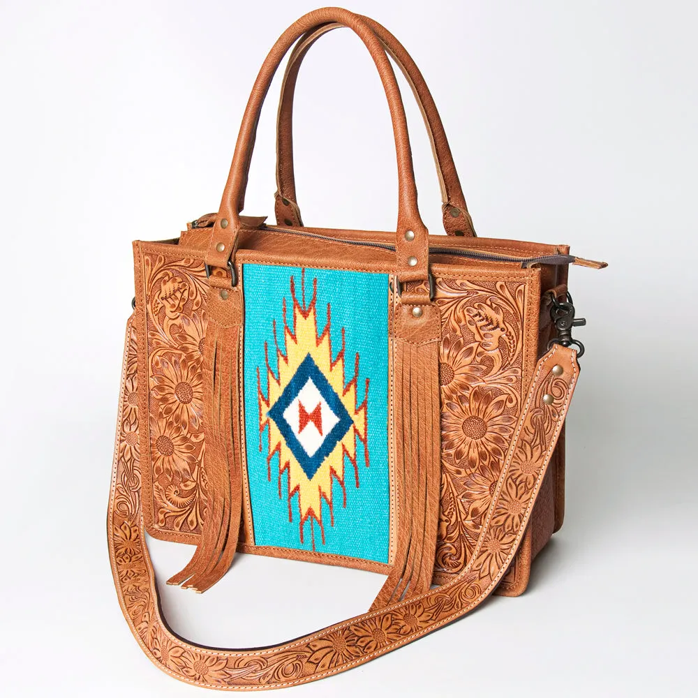 American Darling Briefcase Hand Tooled Saddle Blanket Genuine Leather women bag western handbag purse
